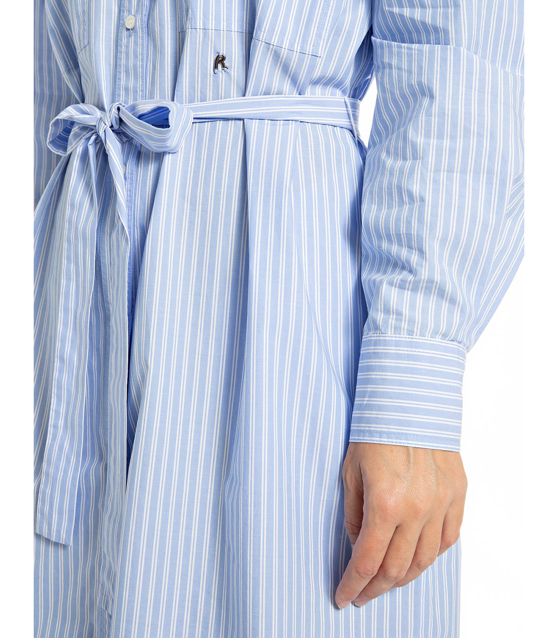 ストライプコットンポプリンシャツドレス 詳細画像 ホワイトブルー 6